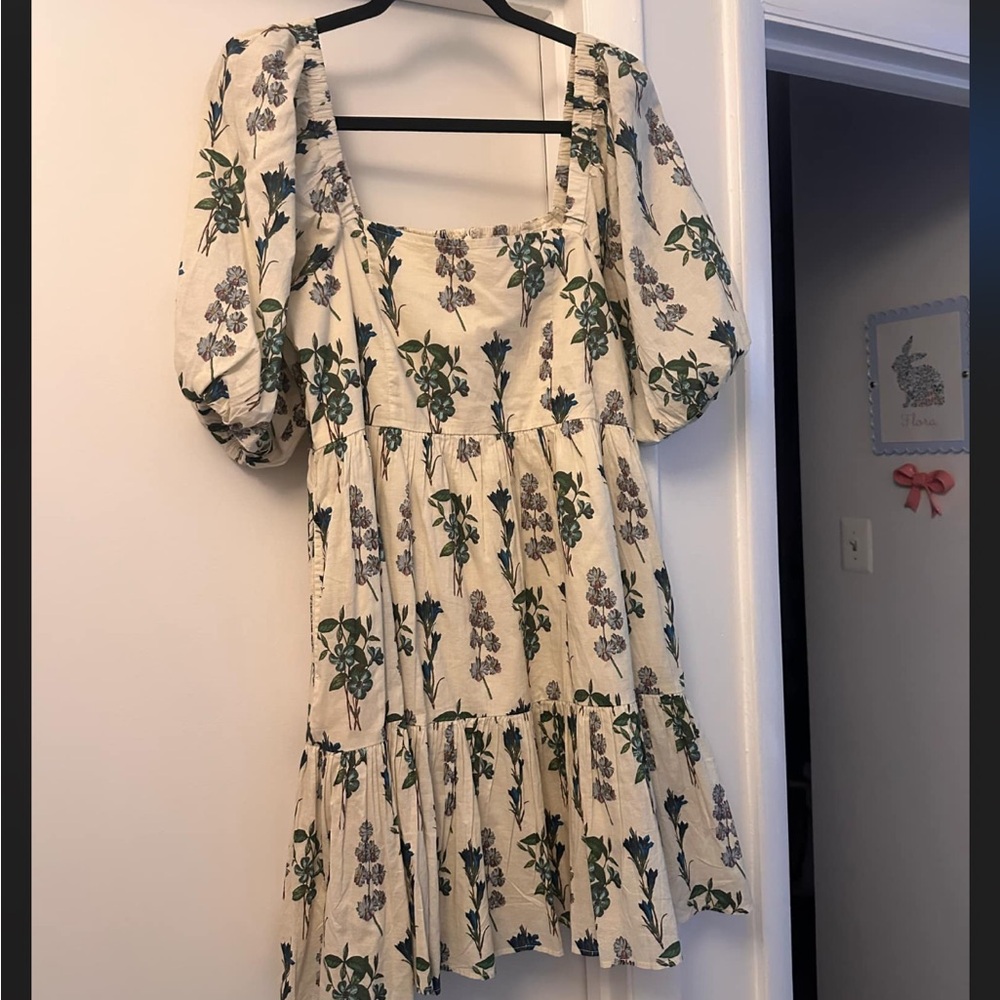 Pink Chicken Cream Floral Dress